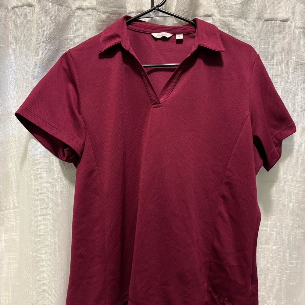 Athletic Lady Hagen Maroon Short Sleeve Polo